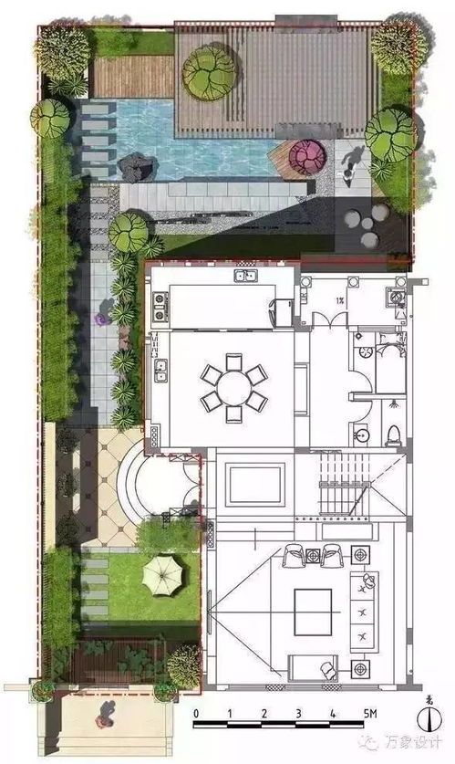 家庭小花园设计效果图 平面图 家庭小花园设计效果图，打造精致的室内外绿洲 