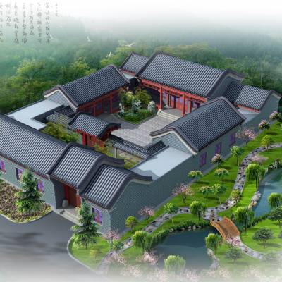 农村四合院房屋设计效果图片大全 农村四合院房屋设计效果图，传统与现代的完美融合 