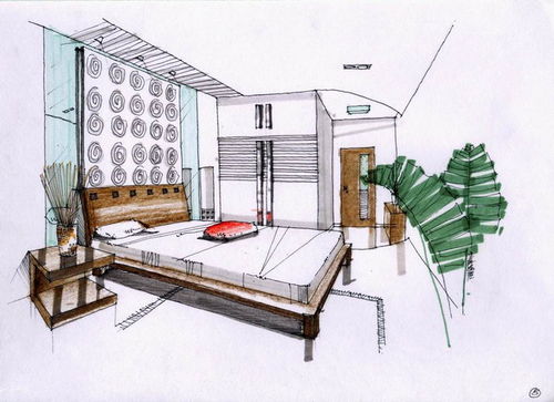 线条设计室内效果图手绘艺术的魅力
