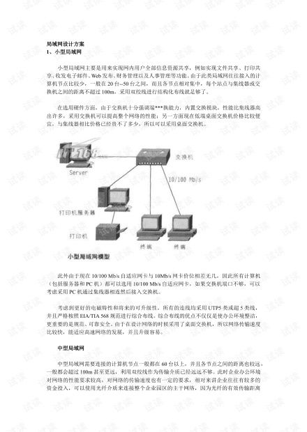 局域网规划设计方案